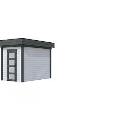 Vuren Topvision Kiekendief, 200 x 300 cm, wanden lichtgrijs en basis antraciet.