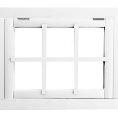 Vuren 6-ruits uitzetraam, 89,9 x 70,3 cm, wit gespoten.