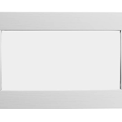 Vuren vast raam met melkglas, 71,2 x 43,8 cm, wit gespoten.