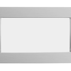 Vuren vast raam met melkglas, 71,2 x 43,8 cm, lichtgrijs gespoten.