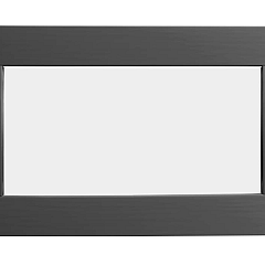 Vuren vast raam met melkglas, 71,2 x 43,8 cm, antraciet gespoten.