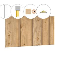 Banddeel vuren enkelzijdige topgevel t.b.v. kapschuur Excellent XXL, kleurloos geïmpregneerd.