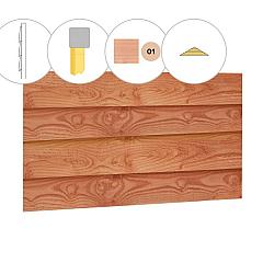 Zweeds rabat douglas enkelzijdige topgevel t.b.v. kapschuur Excellent XXL, kleurloos geïmpregneerd.