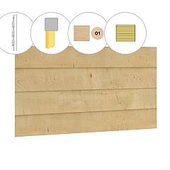 Zweeds rabat vuren enkelzijdige linker zijwand A, breedte 178,5 cm, kleurloos geïmpregneerd.