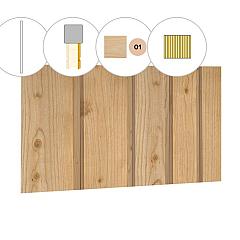 Banddeel plankenset vuren bij linker zijwand AA, breedte 128,5 cm, kleurloos geïmpregneerd.