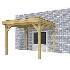 Buitenverblijf aan huis Premium I, vuren, basismodel L/C, 307x299 cm, groen geïmpregneerd.