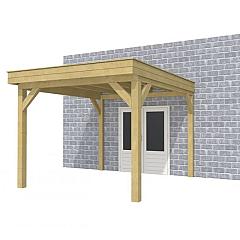 Buitenverblijf aan huis Premium I, vuren, basismodel XL/C, 307x349 cm, groen geïmpregneerd.