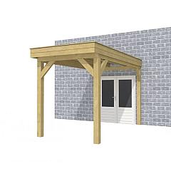 Buitenverblijf aan huis Premium I, vuren, basismodel XXL/A, 207x392 cm, groen geïmpregneerd.