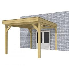 Buitenverblijf aan huis Premium I, vuren, basismodel XXL/C, 307x392 cm, groen geïmpregneerd.