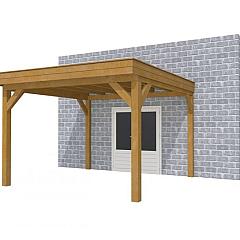 Buitenverblijf aan huis Premium I, douglas, basismodel XL/D, 357x349 cm, groen geïmpregneerd.