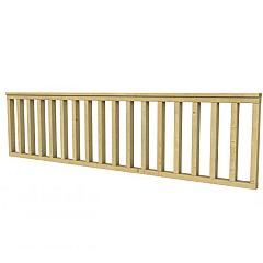 Hekwerk recht vuren type C, 278,5 x 73 cm, groen geïmpregneerd.