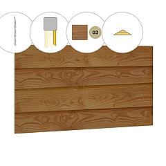 Zweeds rabat plankenset douglas bij topgevel t.b.v. kapschuur Excellent XXL, groen geïmpregneerd.