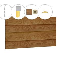 Zweeds rabat douglas enkelzijdige topgevel t.b.v. zadeldak Excellent XXL, groen geïmpregneerd.