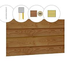 Zweeds rabat plankenset douglas bij wand B, 228,5 x 224 cm, groen geïmpregneerd.