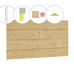 Zweeds rabat vuren enkelzijdige topgevel t.b.v. kapschuur Excellent XXL, kleurloos geïmpregneerd.