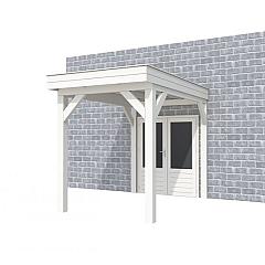 Buitenverblijf aan huis Premium I, vuren, basismodel L/A, 207x299 cm, wit gespoten.