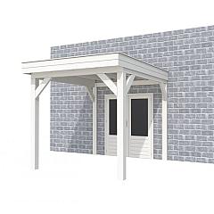 Buitenverblijf aan huis Premium I, vuren, basismodel L/B, 257x299 cm, wit gespoten.