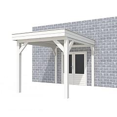 Buitenverblijf aan huis Premium I, vuren, basismodel XL/B, 257x349 cm, wit gespoten.