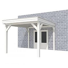 Buitenverblijf aan huis Premium I, vuren, basismodel XL/C, 307x349 cm, wit gespoten.