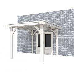 Buitenverblijf aan huis Excellent I, vuren, basismodel L/B, 257x299 cm, wit gespoten.