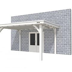 Buitenverblijf aan huis Excellent I, vuren, basismodel L/E, 399x299 cm, wit gespoten.