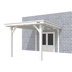 Buitenverblijf aan huis Excellent I, vuren, basismodel XXL/B, 257x392 cm, wit gespoten.