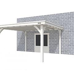 Buitenverblijf aan huis Excellent I, vuren, basismodel XXL/E, 399x392 cm, wit gespoten.