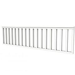 Hekwerk recht vuren type C, 278,5 x 73 cm, wit gespoten.