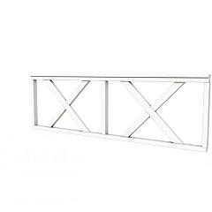 Hekwerk met kruis vuren type B, 228,5 x 73 cm, wit gespoten.