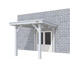 Buitenverblijf aan huis Excellent I, vuren, basismodel L/A, 207x299 cm, lichtgrijs gespoten.