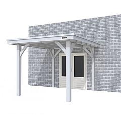 Buitenverblijf aan huis Excellent I, vuren, basismodel L/B, 257x299 cm, lichtgrijs gespoten.