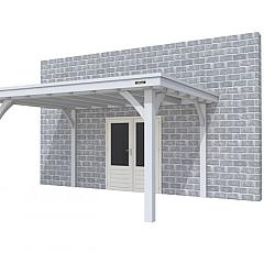 Buitenverblijf aan huis Excellent I, vuren, basismodel L/E, 399x299 cm, lichtgrijs gespoten.