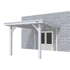 Buitenverblijf aan huis Excellent I, vuren, basismodel XXL/B, 257x392 cm, lichtgrijs gespoten.