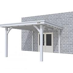 Buitenverblijf aan huis Excellent I, vuren, basismodel XXL/C, 307x392 cm, lichtgrijs gespoten.