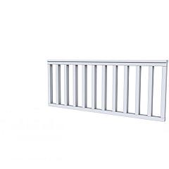 Hekwerk recht vuren type A, 178,5 x 73 cm, lichtgrijs gespoten.