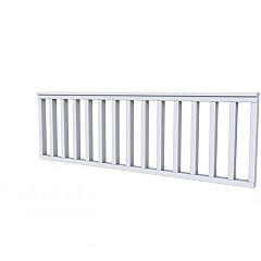 Hekwerk recht vuren type B, 228,5 x 73 cm, lichtgrijs gespoten.