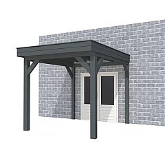 Buitenverblijf aan huis Premium I, vuren, basismodel L/B, 257x299 cm, antraciet gespoten.