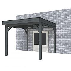 Buitenverblijf aan huis Premium I, vuren, basismodel L/C, 307x299 cm, antraciet gespoten.