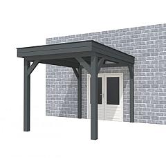 Buitenverblijf aan huis Premium I, vuren, basismodel XL/B, 257x349 cm, antraciet gespoten.