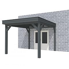 Buitenverblijf aan huis Premium I, vuren, basismodel XL/C, 307x349 cm, antraciet gespoten.