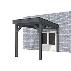 Buitenverblijf aan huis Premium I, vuren, basismodel XXL/A, 207x392 cm, antraciet gespoten.