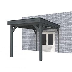 Buitenverblijf aan huis Premium I, vuren, basismodel XXL/B, 257x392 cm, antraciet gespoten.