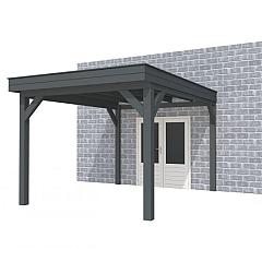 Buitenverblijf aan huis Premium I, vuren, basismodel XXL/C, 307x392 cm, antraciet gespoten.