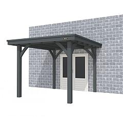 Buitenverblijf aan huis Excellent I, vuren, basismodel L/B, 257x299 cm, antraciet gespoten.