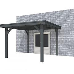 Buitenverblijf aan huis Excellent I, vuren, basismodel L/C, 307x299 cm, antraciet gespoten.