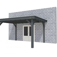 Buitenverblijf aan huis Excellent I, vuren, basismodel L/E, 399x299 cm, antraciet gespoten.