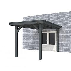 Buitenverblijf aan huis Excellent I, vuren, basismodel XXL/A, 207x392 cm, antraciet gespoten.