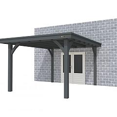 Buitenverblijf aan huis Excellent I, vuren, basismodel XXL/C, 307x392 cm, antraciet gespoten.