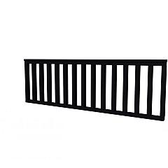 Hekwerk recht vuren type B, 228,5 x 73 cm, zwart gespoten.