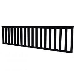 Hekwerk recht vuren type C, 278,5 x 73 cm, zwart gespoten.